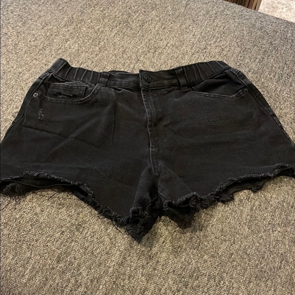 Women's Black Denim Shorts